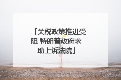 关税政策推进受阻 特朗普政府求助上诉法院