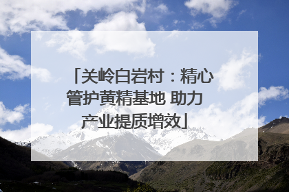 关岭白岩村：精心管护黄精基地 助力产业提质增效