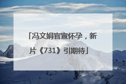 冯文娟官宣怀孕，新片《731》引期待