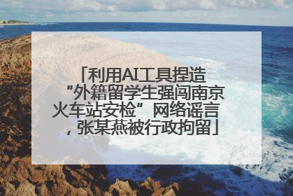 利用AI工具捏造 “外籍留学生强闯南京火车站安检”网络谣言，张某燕被行政拘留