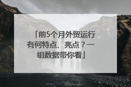 前5个月外贸运行有何特点、亮点？一组数据带你看