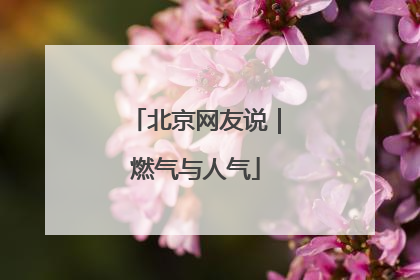 北京网友说｜燃气与人气