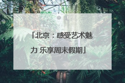 北京：感受艺术魅力 乐享周末假期