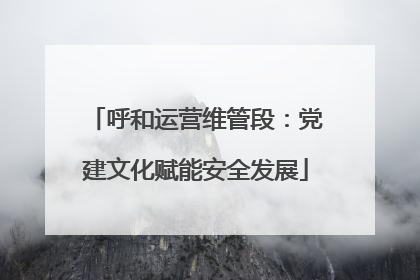 呼和运营维管段：党建文化赋能安全发展