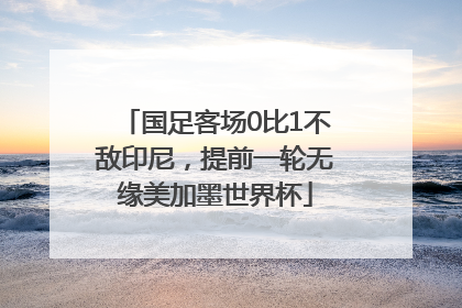 国足客场0比1不敌印尼，提前一轮无缘美加墨世界杯