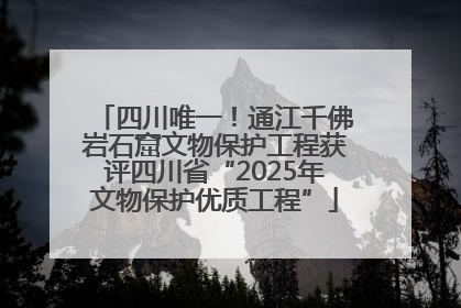四川唯一！通江千佛岩石窟文物保护工程获评四川省“2025年文物保护优质工程”