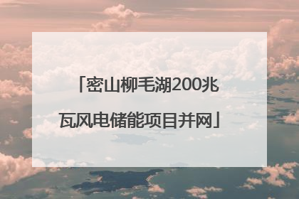 密山柳毛湖200兆瓦风电储能项目并网