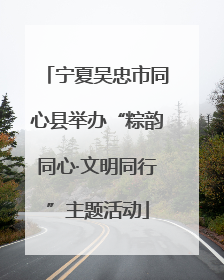 宁夏吴忠市同心县举办“粽韵同心·文明同行”主题活动