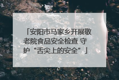 安阳市马家乡开展敬老院食品安全检查 守护“舌尖上的安全”