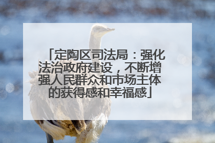 定陶区司法局：强化法治政府建设，不断增强人民群众和市场主体的获得感和幸福感
