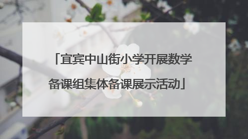 宜宾中山街小学开展数学备课组集体备课展示活动