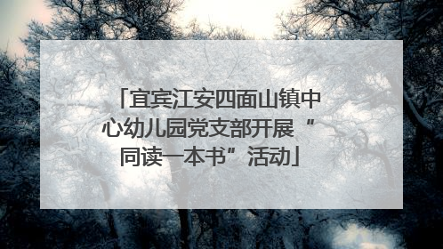 宜宾江安四面山镇中心幼儿园党支部开展“同读一本书”活动