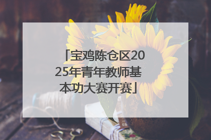 宝鸡陈仓区2025年青年教师基本功大赛开赛