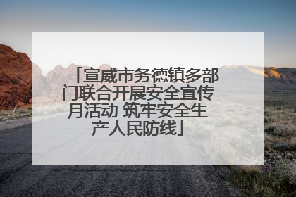 宣威市务德镇多部门联合开展安全宣传月活动 筑牢安全生产人民防线