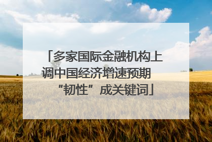 多家国际金融机构上调中国经济增速预期 “韧性”成关键词