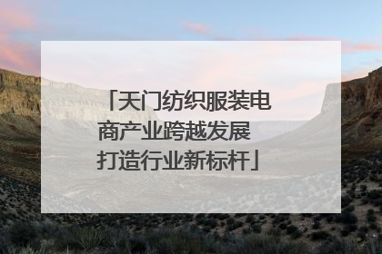 天门纺织服装电商产业跨越发展 打造行业新标杆