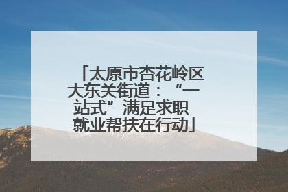 太原市杏花岭区大东关街道：“一站式”满足求职 就业帮扶在行动