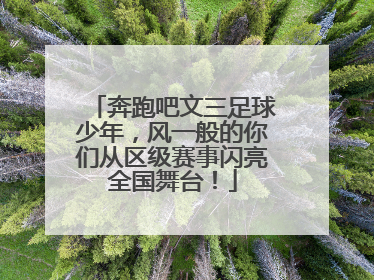 奔跑吧文三足球少年，风一般的你们从区级赛事闪亮全国舞台！