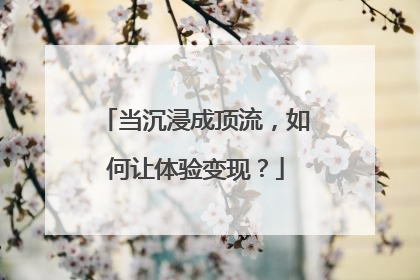 当沉浸成顶流，如何让体验变现？