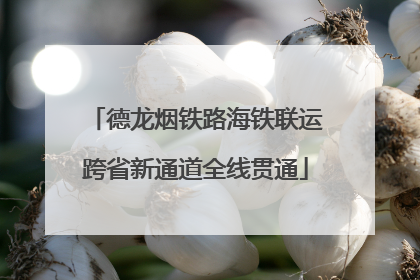 德龙烟铁路海铁联运跨省新通道全线贯通