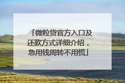 微粒贷官方入口及还款方式详细介绍，急用钱周转不用慌