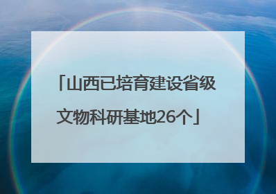 山西已培育建设省级文物科研基地26个