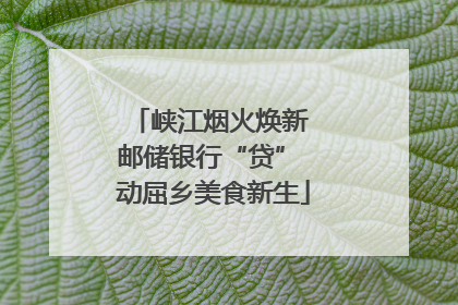 峡江烟火焕新 邮储银行“贷” 动屈乡美食新生