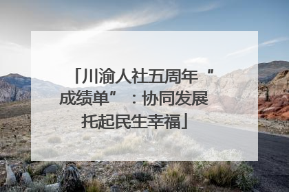 川渝人社五周年“成绩单”：协同发展托起民生幸福