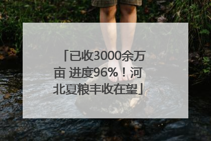 已收3000余万亩 进度96%！河北夏粮丰收在望