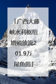 广西大藤峡水利枢纽增殖放流201.9万尾鱼苗