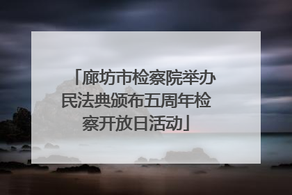 廊坊市检察院举办民法典颁布五周年检察开放日活动