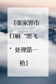张家界市打响“黑飞”处理第一枪