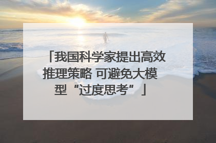 我国科学家提出高效推理策略 可避免大模型“过度思考”