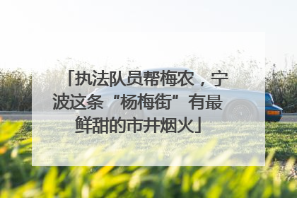 执法队员帮梅农，宁波这条“杨梅街”有最鲜甜的市井烟火
