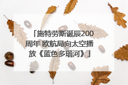 施特劳斯诞辰200周年 欧航局向太空播放《蓝色多瑙河》