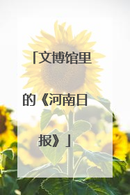 文博馆里的《河南日报》