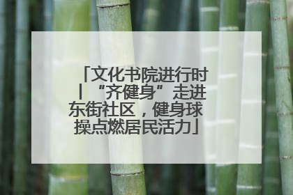 文化书院进行时丨“齐健身”走进东街社区，健身球操点燃居民活力