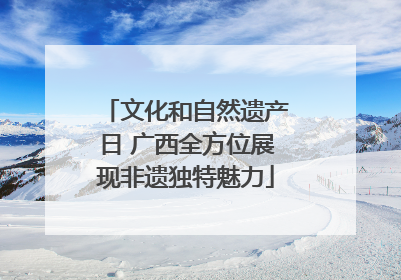 文化和自然遗产日 广西全方位展现非遗独特魅力