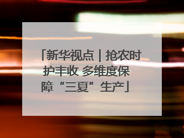 新华视点｜抢农时 护丰收 多维度保障“三夏”生产