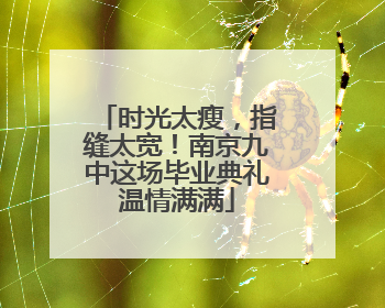 时光太瘦，指缝太宽！南京九中这场毕业典礼温情满满