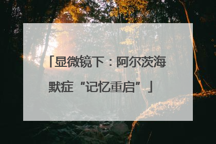 显微镜下：阿尔茨海默症“记忆重启”