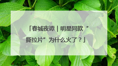 春城夜谭｜明星同款“撕拉片”为什么火了？