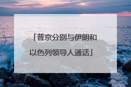 普京分别与伊朗和以色列领导人通话