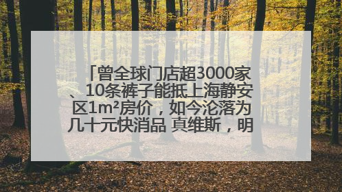 曾全球门店超3000家、10条裤子能抵上海静安区1m²房价，如今沦落为几十元快消品 真维斯，明天的太阳从哪里升起？