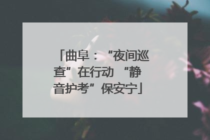 曲阜：“夜间巡查”在行动 “静音护考”保安宁
