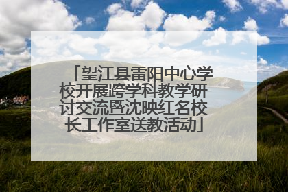 望江县雷阳中心学校开展跨学科教学研讨交流暨沈映红名校长工作室送教活动