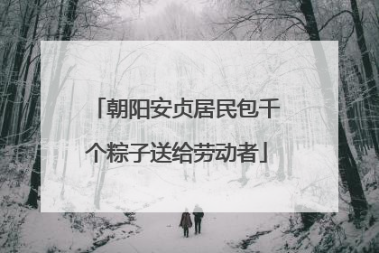 朝阳安贞居民包千个粽子送给劳动者