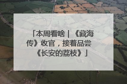 本周看啥｜《藏海传》收官，接着品尝《长安的荔枝》