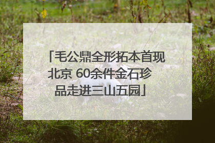 毛公鼎全形拓本首现北京 60余件金石珍品走进三山五园