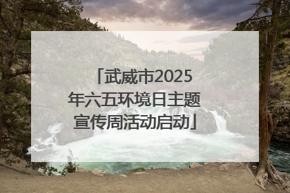 武威市2025年六五环境日主题宣传周活动启动